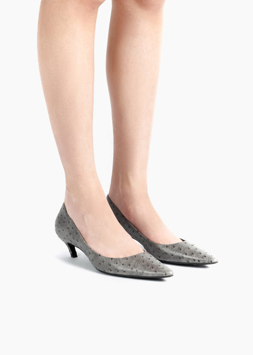 The Nerrine in grey ostrich-effect