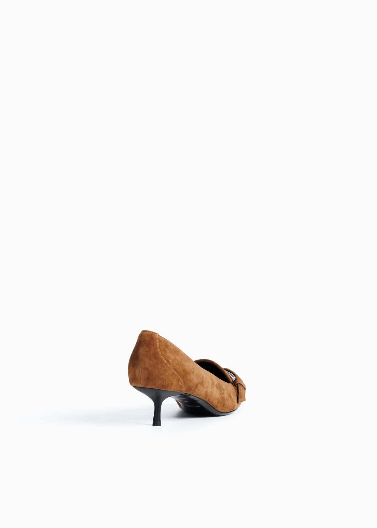 The Calla in taupe suede