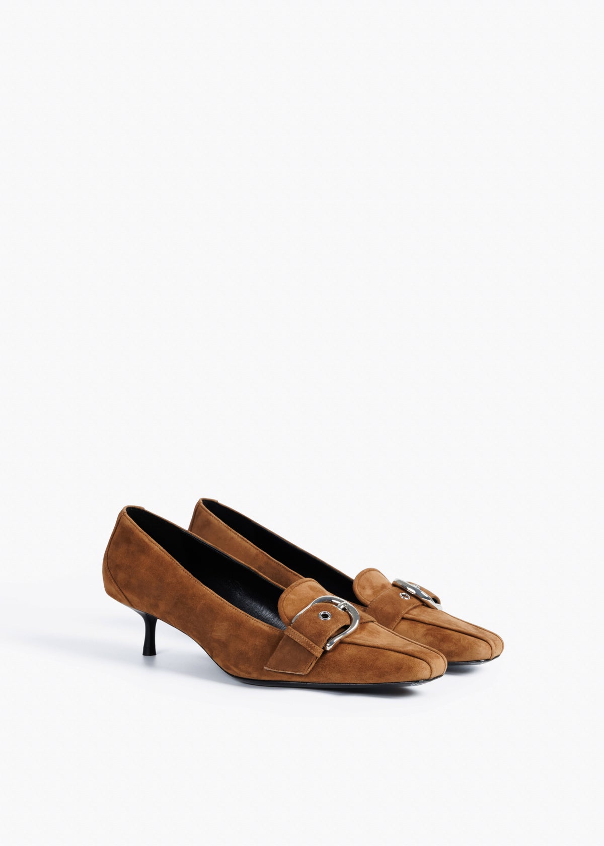 The Calla in taupe suede