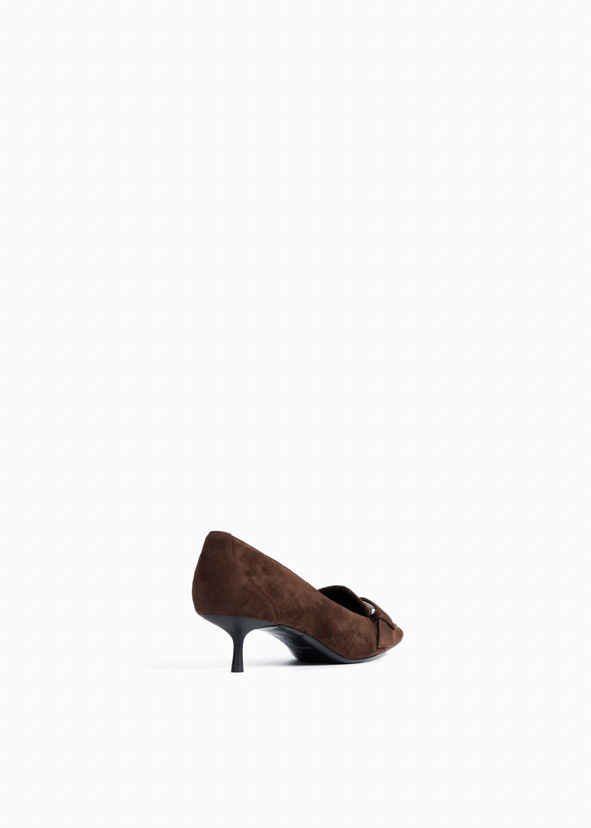 The Calla in dark brown suede