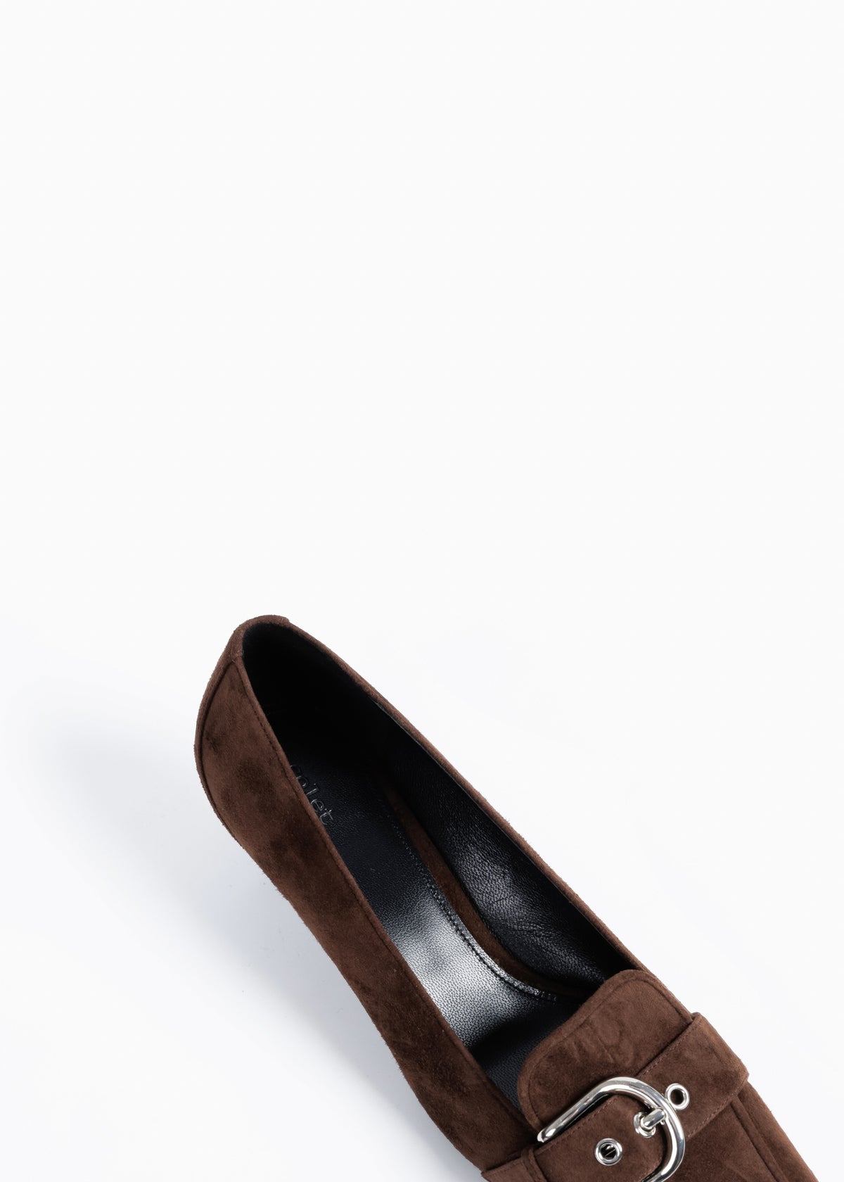 The Calla in dark brown suede